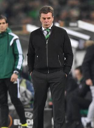 16.02.2017, Fussball, UEFA Europa League, Saison 2016 2017, Zwischenrunde, Borussia Moenchengladbach - AC Florenz, Trainer Dieter Hecking (Borussia Moenchengladbach)