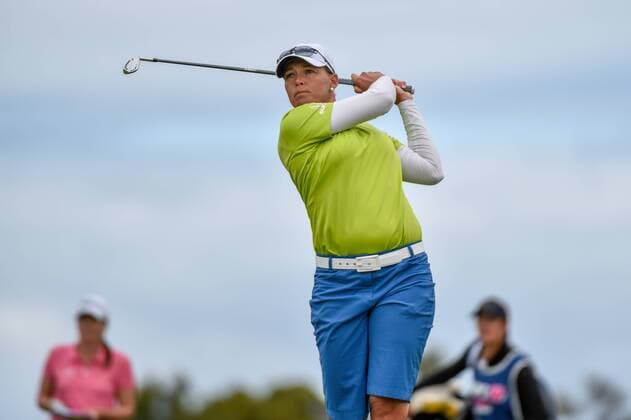 February 17, 2017 - Adelaide, Australia - Katherine Kirk of Australia on the 11th fairway during round two of the ISPS Handa Women s Australian Open at Royal Adelaide Golf Club on February 17, 2017 in Adelaide, Australia. ISPS Handa Women s Australian Open - Round Two  - ZUMAn230 20170217_zaa_n230_205 Copyright: xAndyxAstfalckx