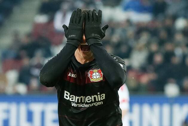 Bilder des Tages - SPORT Augsburg, Deutschland, 17.02.2017, Bundesliga 21. Spieltag, FC Augsburg - Bayer 04 Leverkusen, Tor zum 1:3 Torschuetze Javier Hernandez Balcazar (B04) jubelt ( DeFodi507