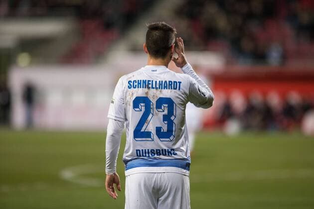 17.02.2017 , MZ Mainz , Fussball , Dritte 3. Liga , FSV Mainz 05 II U23 - MSV Duisburg. Fabian Schnellhardt (Duisburg)