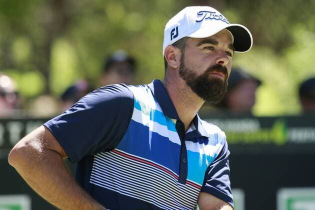 February 18th 2017, Lake Karrinyup Country Club, Perth, Western Australia, Australia; ISPS Handa World Super 6 Perth Golf Tournament Day 3 Nick Cullen (AUS) watches his drive off the 2nd tee during his round on day 3 xDavidxWoodleyx  ActionPlus11847410