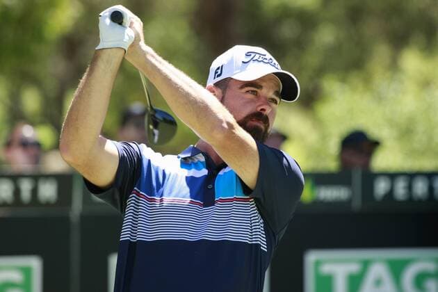 February 18th 2017, Lake Karrinyup Country Club, Perth, Western Australia, Australia; ISPS Handa World Super 6 Perth Golf Tournament Day 3 Nick Cullen (AUS) drives off the 2nd tee during his round on day 3 xDavidxWoodleyx  ActionPlus11847411