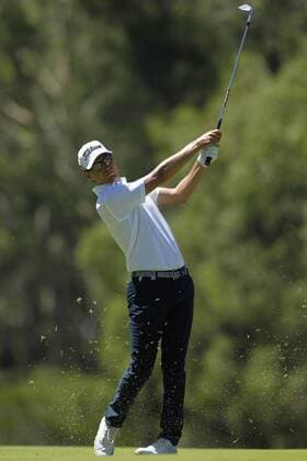 February 18th 2017, Lake Karrinyup Country Club, Perth, Western Australia, Australia; ISPS Handa World Super 6 Perth Golf Tournament Day 3 Jason Scrivener (AUS) plays an approach shot on the 4th fairway during his round on day 3 xDavidxWoodleyx  ActionPlus11847455