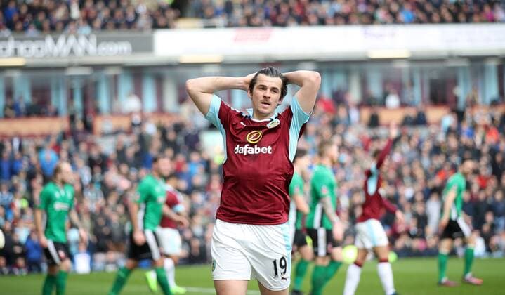Football - 2016 2017 FA Cup - Fifth Round: Burnley vs. Lincoln City Joey Barton of Burnley during the match at Turf Moor. COLORSPORT LYNNE CAMERON 