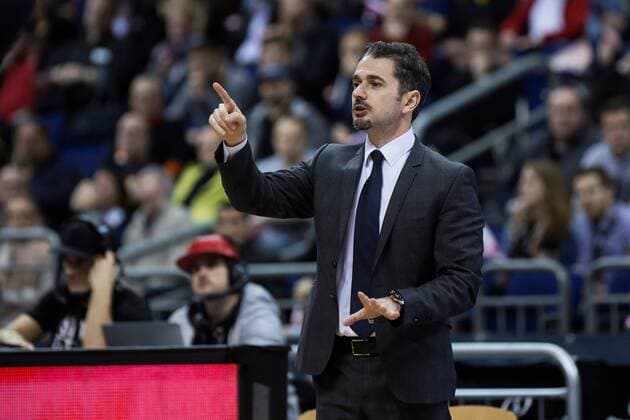 Berlin, Deutschland, 18.02.2017: Basketball - Top FOUR - FC Bayern Muenchen - ALBA Berlin. Trainer Ahmet Caki (Alba)