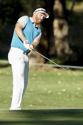 February 19th 2017, Lake Karrinyup Country Club, Perth, Western Australia, Australia; ISPS Handa World Super 6 Perth Golf Tournament Day 4; Adam Bland (AUS) chips on to the 4th hole in his knockout game against Johannes Veerman (USA) xDavidxWoodleyx  ActionPlus11848160
