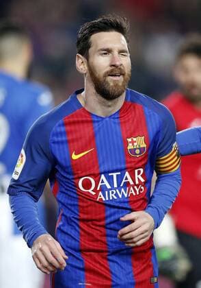 Themen der Woche - Sport Bilder des Tages - SPORT FC Barcelona Barca s player Argentine Leo Messi celebrates after scoring 1-0 against Leganes during their LaLiga Santander soccer match at Camp Nou stadium in Barcelona, Spain, 19 February 2017. FC BARCELONA VS. CD LEGANES !ACHTUNG: NUR REDAKTIONELLE NUTZUNG!  Copyright: xAlbertoxEstévezx GRA433 20170219-636231394690317843