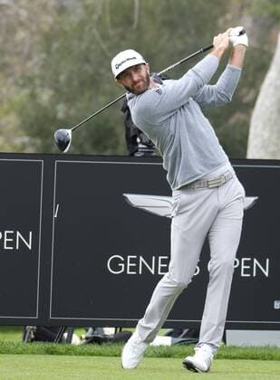 February 19, 2017 - Los Angeles, California, U.S - Dustin Johnson powers his shot during the final round of the PGA Golf Herren Tour Genesis Open golf tournament at Riviera Country Club on February 19, 2017, in Los Angeles. Dustin Johnson won the Genesis Open. Dustin Johnson won the Genesis Open - ZUMAc68_ 77385529st Copyright: xRingoxChiux