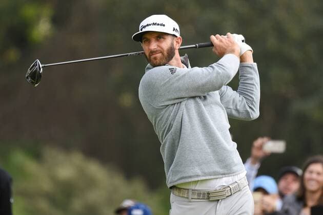 PACIFIC PALISADES, CA - FEBRUARY 19: Dustin Johnson hits from the ninth hole tee during the final round of the Genesis Open golf tournament at the Riviera Country Club on February 19, 2017. (Photo by Brian Rothmuller Icon Sportswire) GOLF: FEB 19 PGA Golf Herren - Genesis Open - Final Round Icon170219001 EDITORIAL USE ONLY