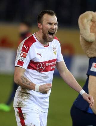 1. FC Heidenheim- VfB Stuttgart Deutschland, Heidenheim, 17.02.2017, Fussball, 2. Bundesliga, Saison 2016 2017, 21. Spieltag, 1. FC Heidenheim - VfB Stuttgart: Kevin Großkreutz (VfB Stuttgart).