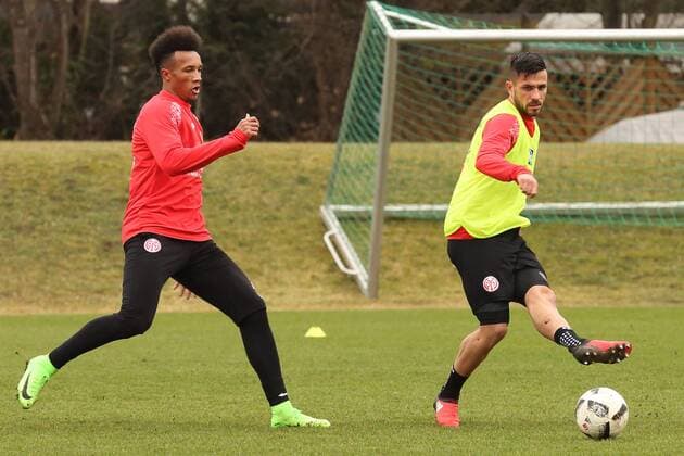 Fußball, EL, Training 1. FSV Mainz 05 JEAN-PHILIPPE GBAMAN, DANNY LATZA TRAINING MAINZ 05 MAINZ 