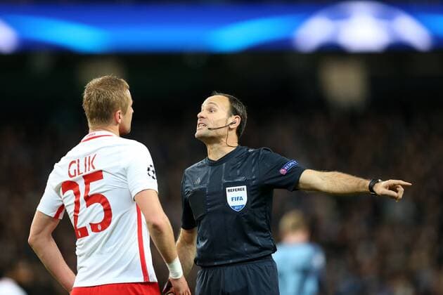 FOOTBALL CHAMPIONS LEAGUE MANCHESTER CITY - AS MONACO KAMIL GLIK ANTONIO MATEU LAHOZ FRANCE OUT!  170221PYK0027