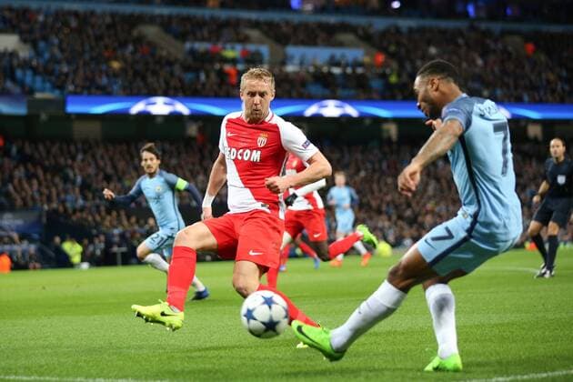 FOOTBALL CHAMPIONS LEAGUE MANCHESTER CITY - AS MONACO KAMIL GLIK RAHEEM STERLING FRANCE OUT!  170221PYK0003