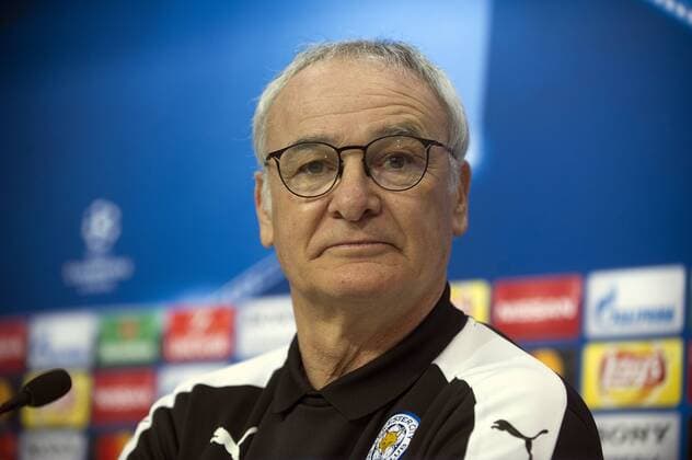 Fußball, CL, PK und Training Leicester City. Ranieri appears at press conference PK Pressekonferenz the day before the Champions League match between Sevilla and Leicester. xKIKOxHURTADOx 