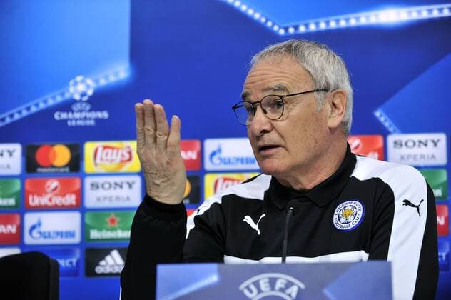 Fußball, CL, PK und Training Leicester City. Ranieri appears at press conference PK Pressekonferenz the day before the Champions League match between Sevilla and Leicester. xKIKOxHURTADOx 