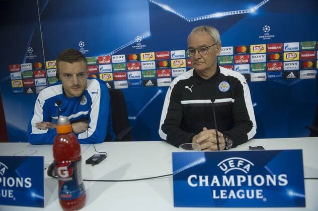 Fußball, CL, PK und Training Leicester City. Ranieri appears at press conference PK Pressekonferenz the day before the Champions League match between Sevilla and Leicester. xKIKOxHURTADOx 