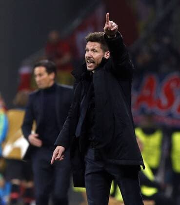 1 8 first leg match of the Champions League match between Bayer Leverkusen and Atletico. In this picture, Simeone. xPabloxGarciax 