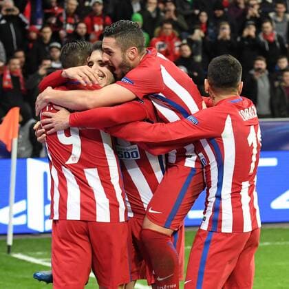 Fussball, UEFA Champions League, Saison 2016 2017, Achtelfinale , Bayer 04 Leverkusen - Atletico Madrid, 21.02.2017, Bayarena Leverkusen, Fernando Torres , Atletico Madrid Torjubel ,