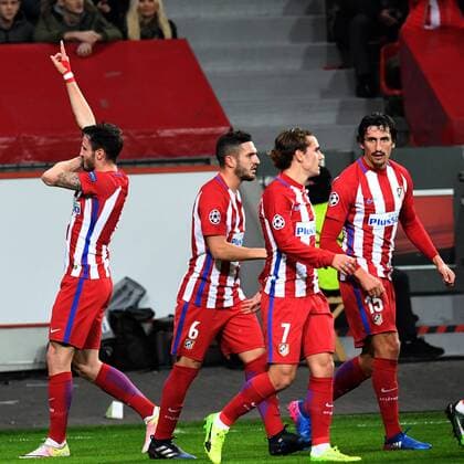 Fussball, UEFA Champions League, Saison 2016 2017, Achtelfinale , Bayer 04 Leverkusen - Atletico Madrid, 21.02.2017, Bayarena Leverkusen, Niguez Saul, Atletico Madrid , Torjubel