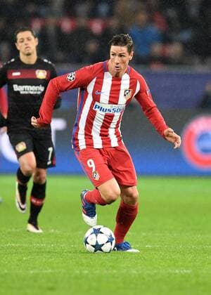Fussball, UEFA Champions League, Saison 2016 2017, Achtelfinale , Bayer 04 Leverkusen - Atletico Madrid, 21.02.2017, Bayarena Leverkusen, Fernando Torres , Atletico Madrid , Aktion, Einzelbild