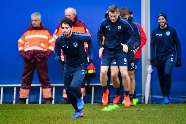 Genk s Sandy Walsh pictured in action during a training session of Belgian soccer team RC Genk, Wednesday 22 February 2017, in Genk. Tomorrow Genk is playing 1 16 finales return leg game of the Europa League competition against Romanian Club Astra Giurgiu. First leg result was 2-2. LUCxCLAESSEN  x05051897x
