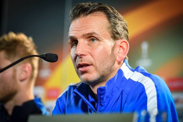Genk s head coach Albert Stuivenberg pictured during a press conference PK Pressekonferenz of Belgian soccer team RC Genk, Wednesday 22 February 2017, in Genk. Tomorrow Genk is playing 1 16 finales return leg game of the Europa League competition against Romanian Club Astra Giurgiu. First leg result was 2-2. LUCxCLAESSEN  x05052006x