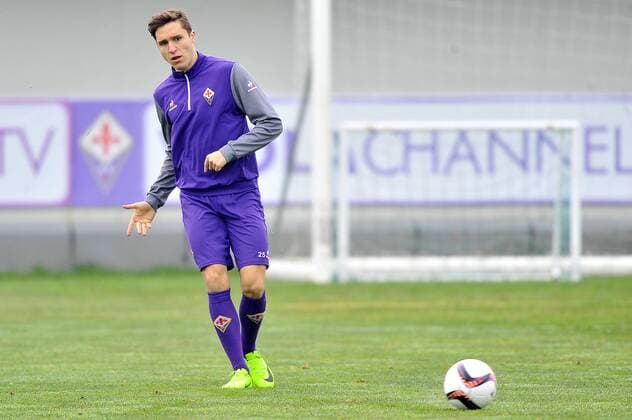 Italy: ACF Fiorentina training session A.c.f. Fiorentina s Federico Chiesa during the training session at the Team s Sports Centre on the eve of the UEFA Europa League Round of 32 - 2nd leg soccer match against Borussia Mönchengladbach.  GiacomoxMorinix xPacificxPress