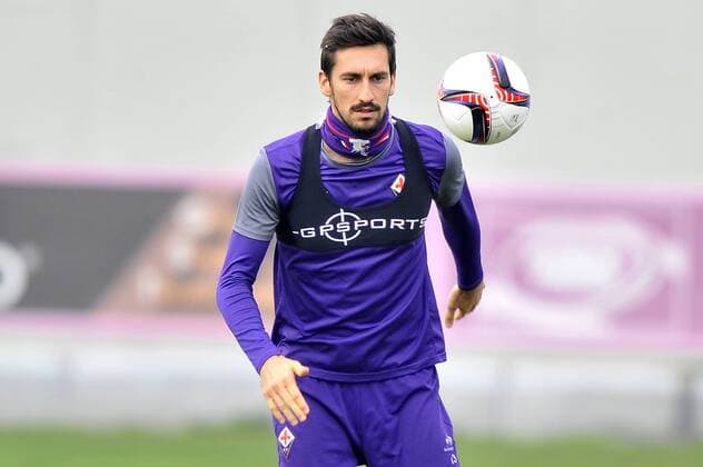 Italy: ACF Fiorentina training session A.c.f. Fiorentina s Davide Astori during the training session at the Team s Sports Centre on the eve of the UEFA Europa League Round of 32 - 2nd leg soccer match against Borussia Mönchengladbach.  GiacomoxMorinix xPacificxPress