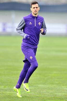 Italy: ACF Fiorentina training session A.c.f. Fiorentina s Nikola Kalinic during the training session at the Team s Sports Centre on the eve of the UEFA Europa League Round of 32 - 2nd leg soccer match against Borussia Mönchengladbach.  GiacomoxMorinix xPacificxPress
