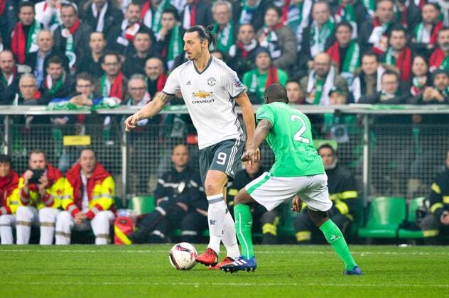 09 ZLATAN IBRAHIMOVIC (man) FOOTBALL : AS Saint Etienne vs Manchester United ManU - Europa League - 22 02 2017 FEP Panoramic 