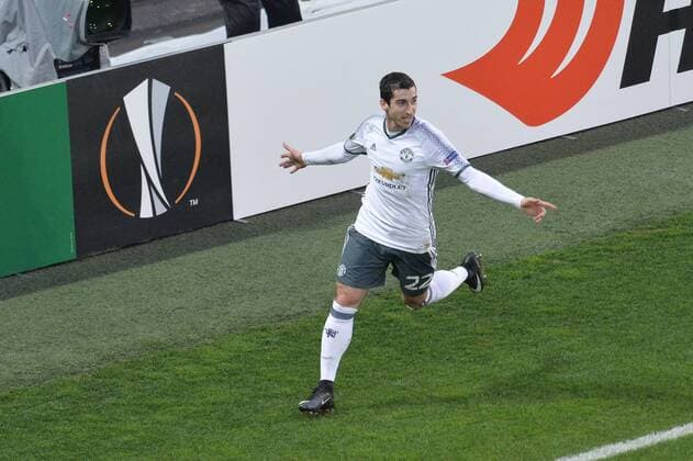 Henrikh Mkhitaryan Manchester United ManU FOOTBALL : AS Saint Etienne vs Manchester United - Ligue Europa - 1 16e de finale - 22 02 2017 FredericChambert Panoramic 