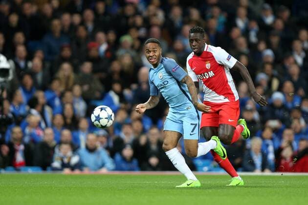 MANCHESTER 21.02.2017 Achtelfinale 2016 17 --- UEFA CHAMPIONS LEAGUE MATCH: MANCHESTER CITY - AS MONACO RAHEEM STERLING BENJAMIN MENDY -  170221PYK0018