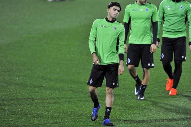 Fußball, EL, Borussia Mönchengladbach Training Italy: Borussia Monchengladbach Training Session Borussia Mönchengladbach s Mahmoud Dahoud during the training session at the Artemio Franchi Stadium on the eve of the UEFA Europa League Round of 32 - 2nd leg soccer match against A.c.f. Fiorentina  GiacomoxMorinix xPacificxPress