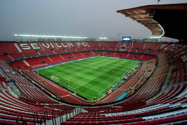 22.02.2017, Estadio Ramon Sanchez Pizjuan, Sevilla, ESP, UEFA CL, Sevilla FC vs Leicester City, Achtelfinale, Hinspiel, im Bild A general view of the stadium A general view of the stadium during the UEFA Champions League round of 16, 1st leg match between Sevilla FC and Leicester City at the Estadio Ramon Sanchez Pizjuan in Sevilla, Spain on 2017 02 22. Sevilla EP_fil