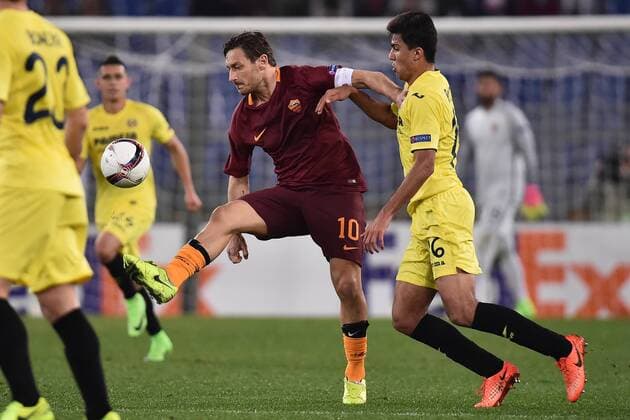 Francesco Totti Roma, Rodrigo Hernandez Villarreal Roma 23-02-2017 Stadio Olimpico Football Europa League 2016 2017 Round of 32 AS Roma - Villarreal AndreaxStaccioli