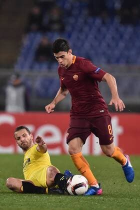 Roberto Soldado Villarreal, Diego Perotti Roma Roma 23-02-2017 Stadio Olimpico Football Europa League 2016 2017 Round of 32 AS Roma - Villarreal AndreaxStaccioli