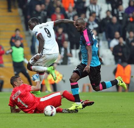 UEFA Europa League match between Besiktas and Hapoel Beer Sheva at Vodafone Arena in Istanbul , Turkey on February 23, 2017. Pictured: Vincent Aboubakar of Besiktas. 