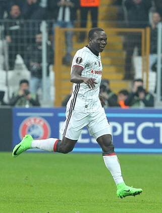 UEFA Europa League match between Besiktas and Hapoel Beer Sheva at Vodafone Arena in Istanbul , Turkey on February 23, 2017. Pictured: Vincent Aboubakar of Besiktas. 