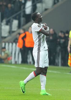 UEFA Europa League match between Besiktas and Hapoel Beer Sheva at Vodafone Arena in Istanbul , Turkey on February 23, 2017. Pictured: Vincent Aboubakar of Besiktas. 