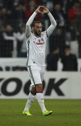 Besiktas Cenk Tosun celebrates his goal against Hapoel Beer-Sheva during UEFA European League Game at Istanbul Vodafone Arena.  15635055
