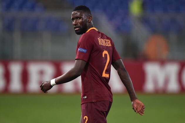 Antonio Rüdiger sent off from referee Felix Zwayer Roma 23-02-2017 Stadio Olimpico Football Europa League 2016 2017 Round of 32 AS Roma - Villarreal AndreaxStaccioli