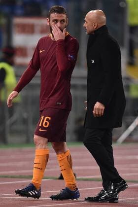 Luciano Spalletti, Daniele De Rossi Roma Roma 23-02-2017 Stadio Olimpico Football Europa League 2016 2017 Round of 32 AS Roma - Villarreal AndreaxStaccioli