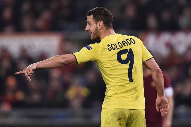Roberto Soldado Villarreal Roma 23-02-2017 Stadio Olimpico Football Europa League 2016 2017 Round of 32 AS Roma - Villarreal AndreaxStaccioli