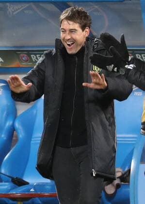 Anderlecht s head coach Rene Weiler celebrates after winning the qualification to next round with 3-0 at a game between Russian team FC Zenit and Belgian soccer team RSC Anderlecht, return leg of the 1 16 finals of the Europa League competition, Thursday 23 February 2017, in Saint Petersburg, Russia. Anderlecht won 2-0 the first leg. VIRGINIExLEFOUR  x05053468x