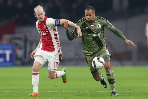 23.02.2017 AMSTERDAM 23.02.2017 UEFA EUROPA LEAGUE SECOND LEG MATCH: AJAX AMSTERDAM - LEGIA WARSAW: DAVY KLAASSEN, VADIS ODJIDJA-OFOE ---  20170223CSLG0065