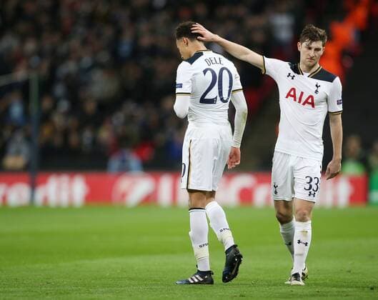 Tottenham s Dele Alli gets sent off during the Europa League Round of 32 Cup match at the Wembley Stadium, London. Picture date February 23rd, 2017 Pic David Klein Sportimage EDITORIAL USE ONLY. No use with unauthorised audio, video, data, fixture lists, club league logos or live services. Online in-match use limited to 120 images, no video emulation. No use in betting, games or single club league player publications.