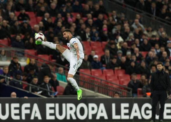Kyle Walker of Tottenham Hotspur in action during the UEFA Europa League Round of 32 Game 2 match between Tottenham Hotspur and Gent at Wembley Stadium, London, England on 23 February 2017. Copyright: xVincexxMignottx 14290024