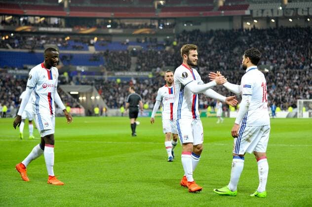 05 Mouctar Diakhaby (ol) - 29 Lucas Tousart (ol) - Jubel FOOTBALL : Lyon vs Az Alkmaar - Europa League - 23 02 2017 FEP 