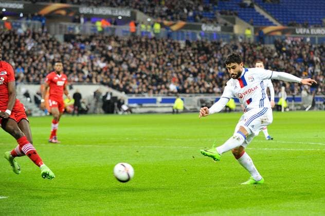 18 NABIL FEKIR (ol) - BUT FOOTBALL : Lyon vs Az Alkmaar - Europa League - 23 02 2017 FEP 