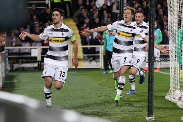Lars Stindl Borussia Mönchengladbach goal celebration Borussia Mönchengladbach Firenze 23-02-2017 Stadio Artemio Franchi Fiorentina - Borussia Mönchengladbach Fiorentina - Borussia M gladbach Europa League 2016 2017 - Round of 16 2nd leg lucaxpagliaricci